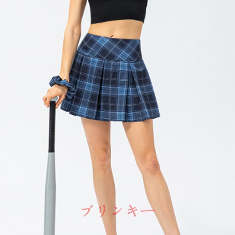 ゴルフウェア チェック柄 レディース ゴルフスカート プリーツ ゴルフ