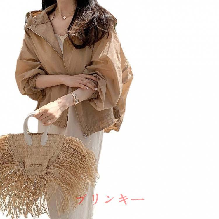 René シアーブルゾン 36 フード付き 春夏アウター　今期春物　新品未使用 シアー パーカー uv フード付き サマージャケット アウター 春夏 uv