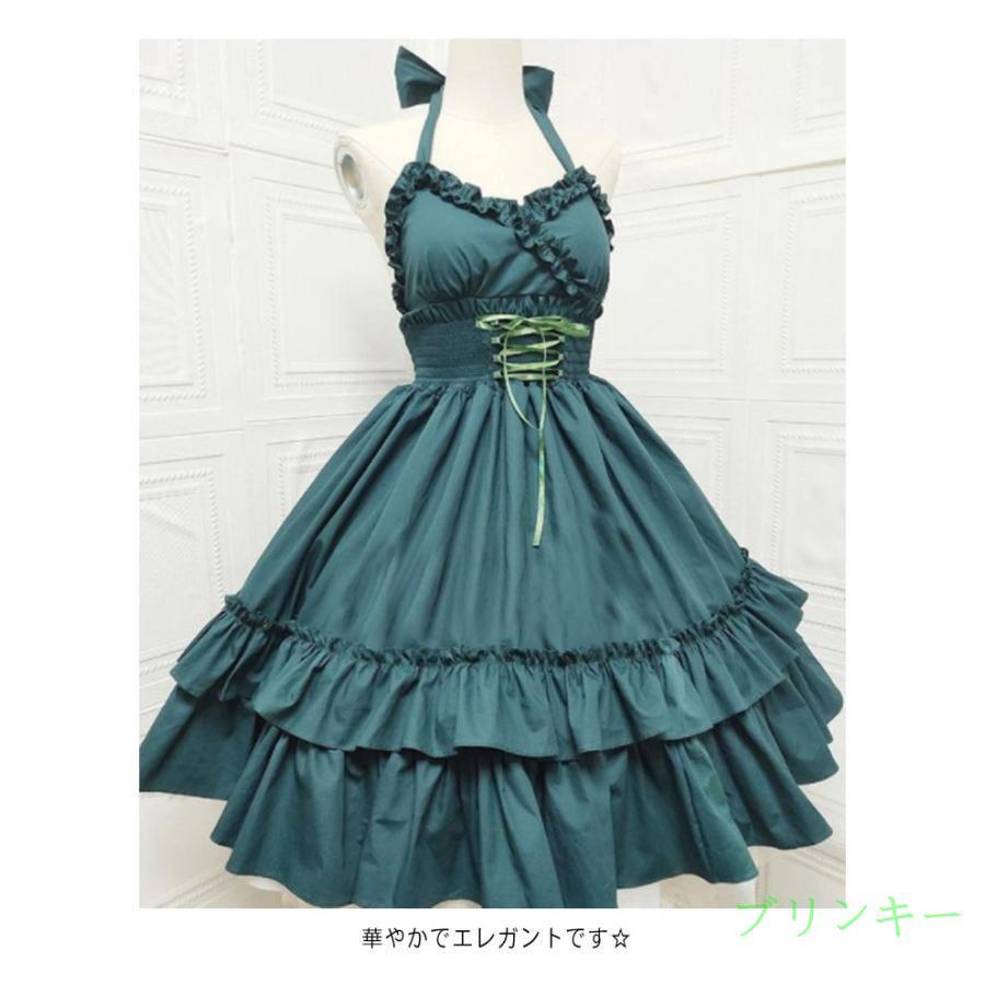 ロリータ キャミソールワンピース ドレス JSK レディース ホルダー