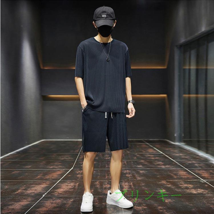 セットアップ メンズ 半袖 シャツ ショートパンツ ハーフパンツ ビッグ