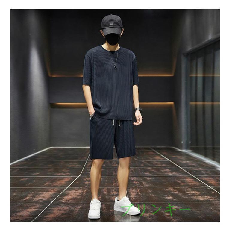 セットアップ メンズ 半袖 シャツ ショートパンツ ハーフパンツ ビッグ