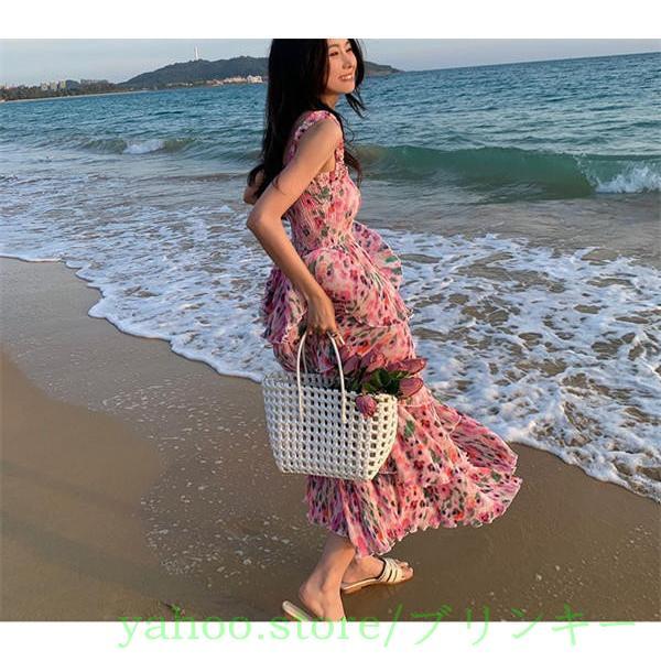 リゾートワンピース レディース サマードレス ワンピース 夏ワンピ