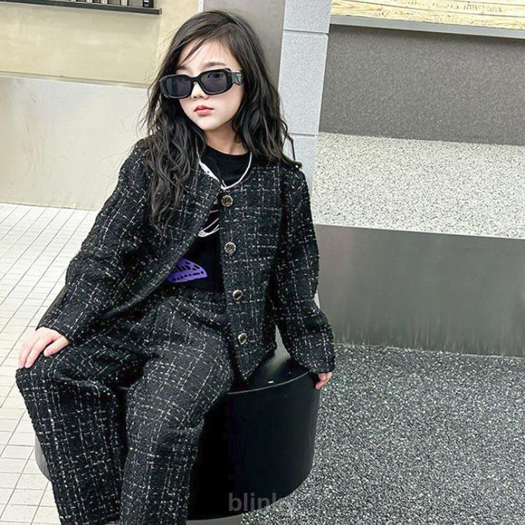 ジュニア ジャケット ツイード 卒業式 ズボン 小学生 フォーマル ロングパンツ ジュニア ジャケット ロング丈 女の子 キッズ 入学式 卒業式 スーの画像