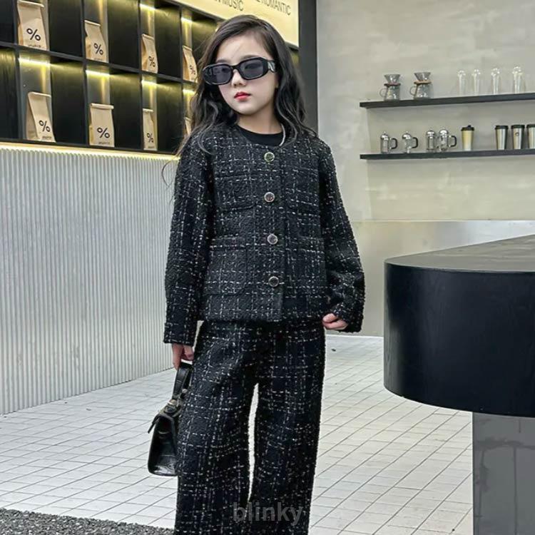 ジュニア ジャケット ツイード 卒業式 ズボン 小学生 フォーマル ロングパンツ ジュニア ジャケット ロング丈 女の子 キッズ 入学式 卒業式 スーの画像
