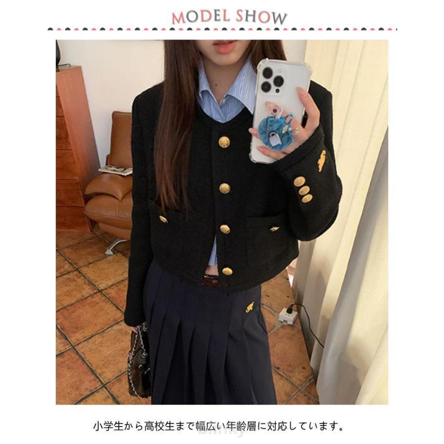 スーツ 卒業式 子供服 小学校女子 高校生 子供スーツ ノーカラージャケット 女の子 ジャケット 韓国 卒服 小学生 小学校卒業式スーツ 中学生 フォの画像