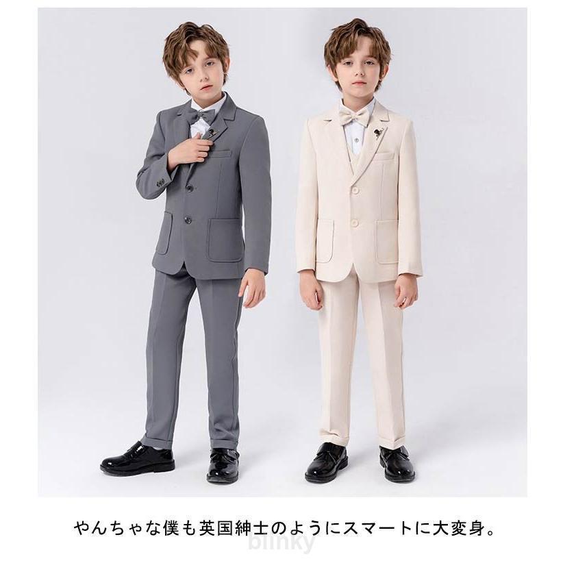 スーツ キッズ フォーマルスーツ こども 6点セット ベスト ジャケット お宮参り セット 入学式 フォーマル パンツ セレモニースーツ おしゃれ シの画像