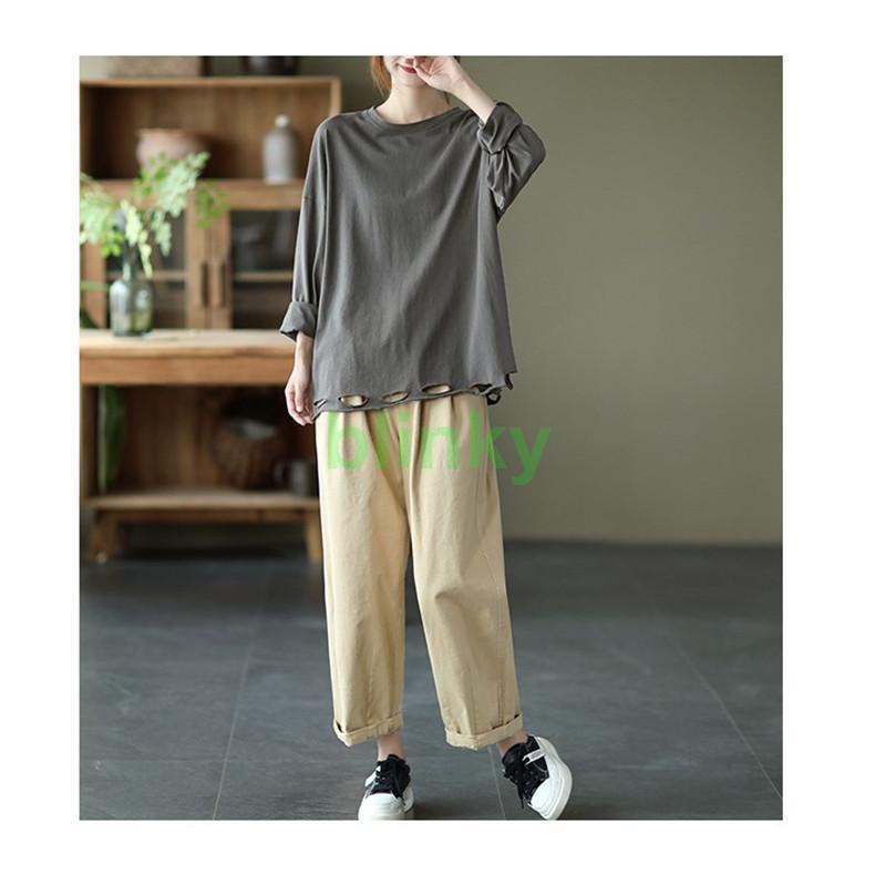 サルエルパンツ ボトムス テーパードパンツ レディース ポケット付き