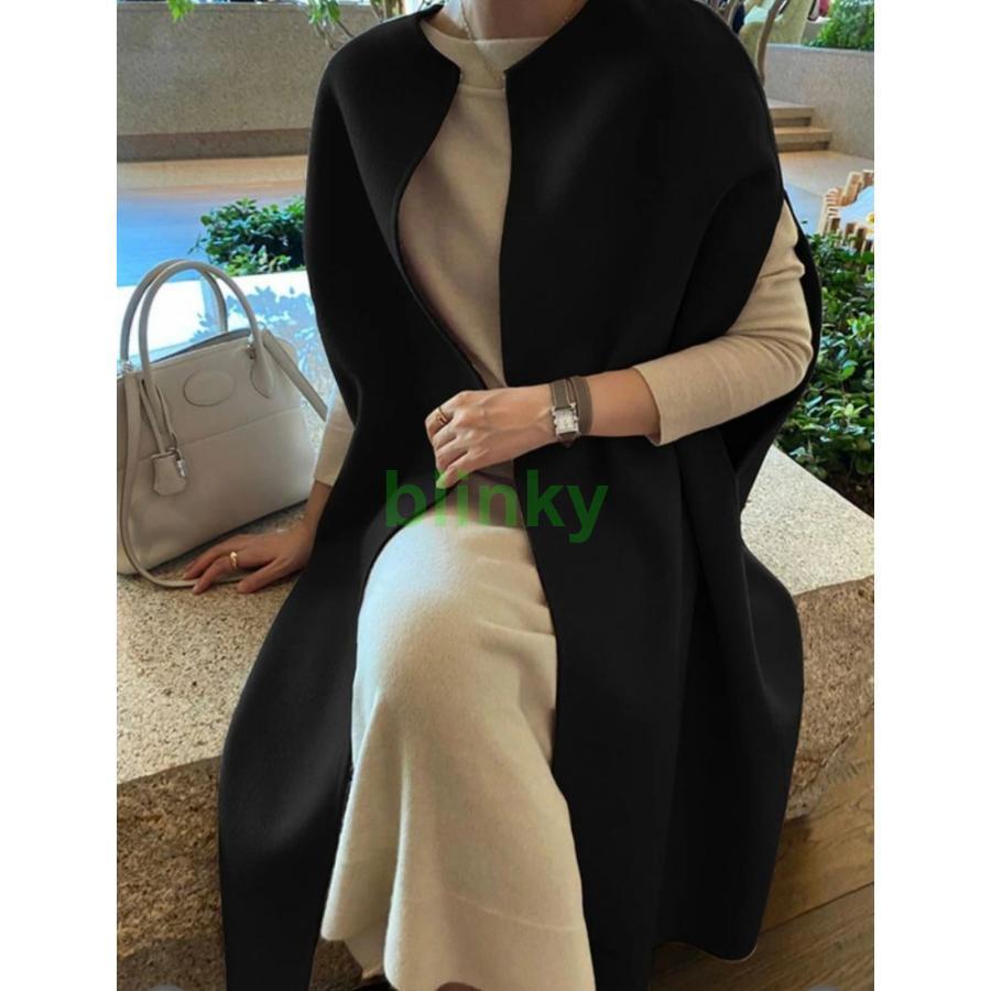 コート ウール混 ケープ マント ショール レディース アウター