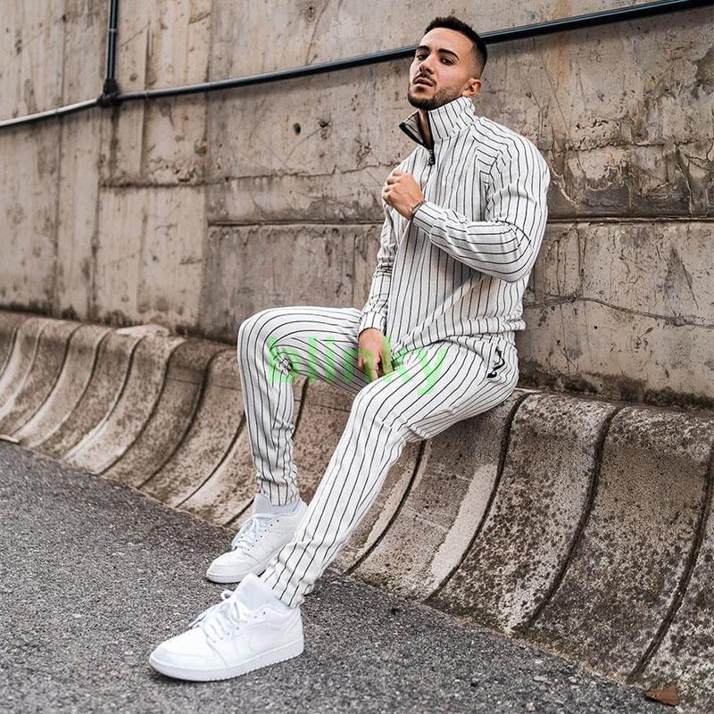 KEBOZ セットアップ　パーカー　パンツ ストライプ　縦縞 KEBOZ セットアップ パーカー パンツ ストライプ 縦縞