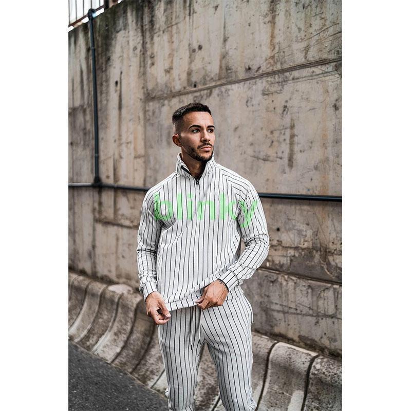 KEBOZ セットアップ　パーカー　パンツ ストライプ　縦縞 KEBOZ セットアップ パーカー パンツ ストライプ 縦縞