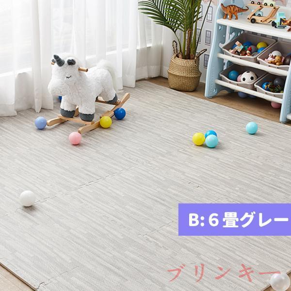 木目調 ジョイントマット 大判 60cm 3畳 6畳 12畳 1級防音 抗菌 防臭 木目 洗える カーペット ベビー フロアマット キッズマット ジョイント プレイマット_2