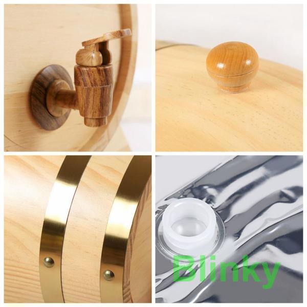 【新品】木製 バレル型 熟成用樽8リットル Amazon｜木製ワイン樽醸造樽 ウイスキー樽 ビール用 ワイン