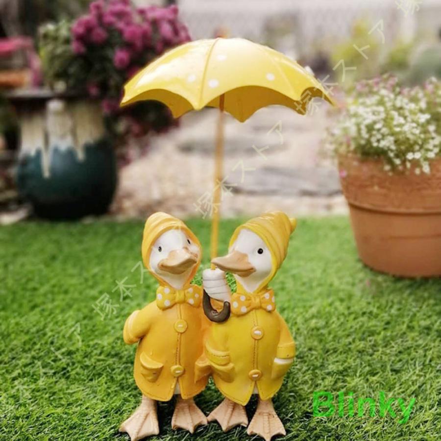 ガーデンオーナメント アヒル ガーデニング 置物 インテリア雑貨