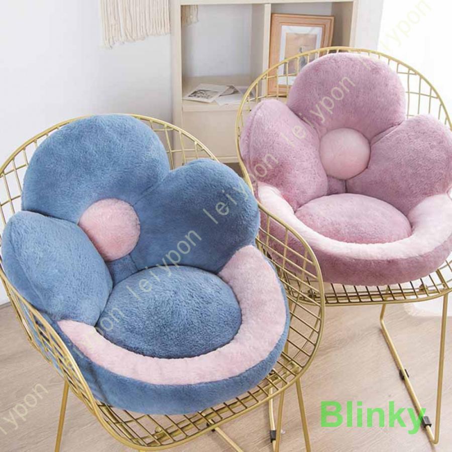 青と金の花柄 椅子用クッション 青と金の花柄 椅子用クッション