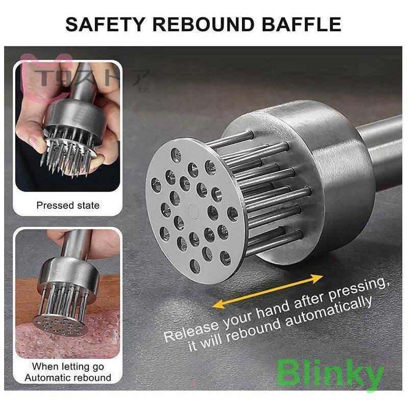 肉筋切り器 ステンレス鋼 ミートテンダライザー 肉たたき 手動ステーキ