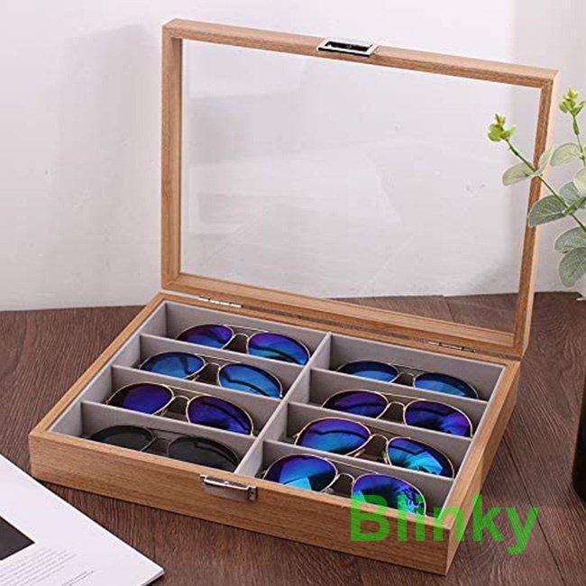 サングラス収納ケース 眼鏡 サングラス 収納ボックス 6/8スロット 木製
