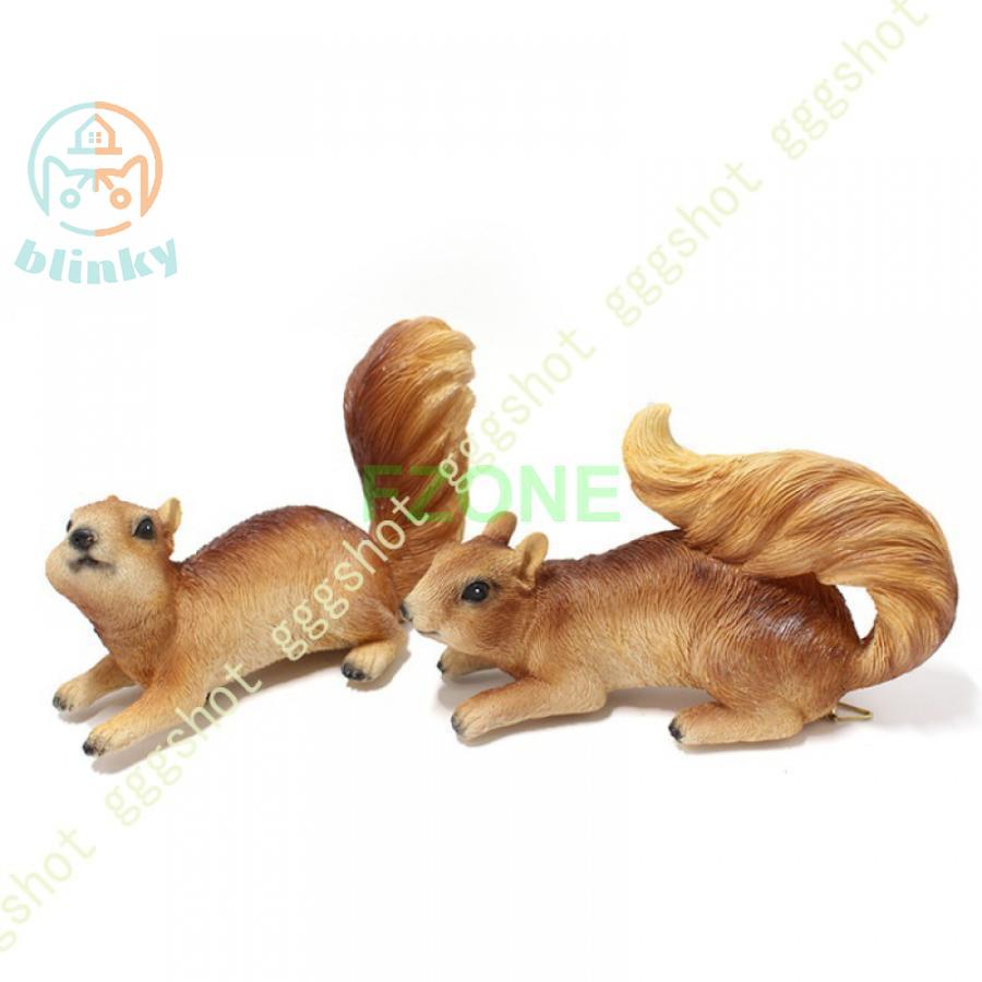 動物の置物 栗鼠 リス 動物 オーナメント ガーデン オブジェ 庭