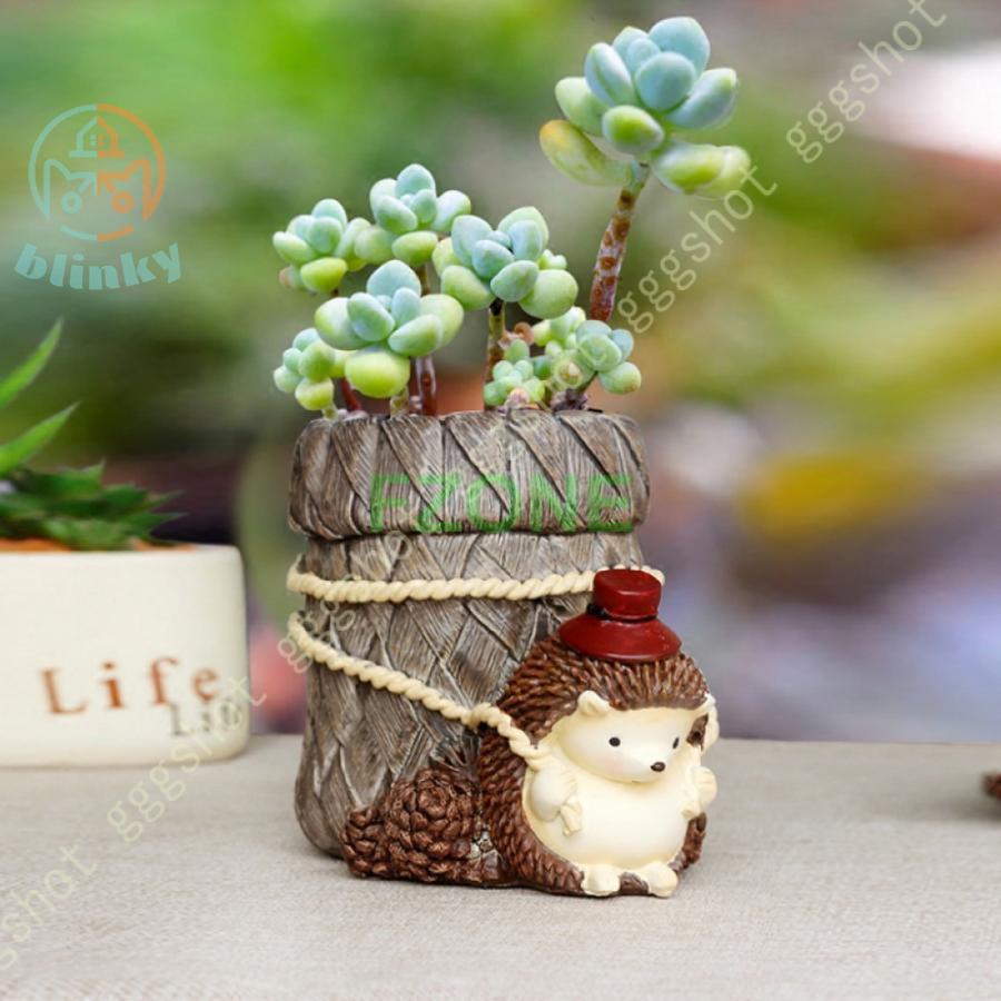 多肉植物鉢 樹脂 底穴あり 可愛いの動物 おしゃれ プランター