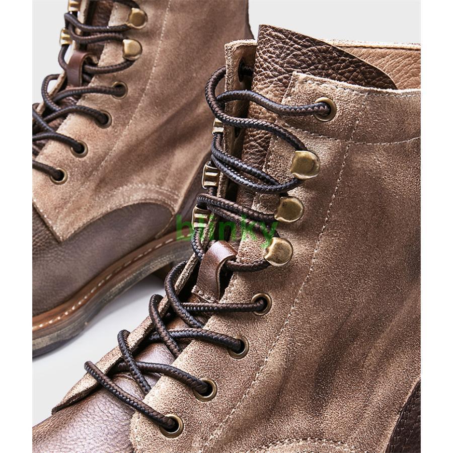 本革 メンズ 牛革 ワークブーツ トレッキングシューズ 登山靴