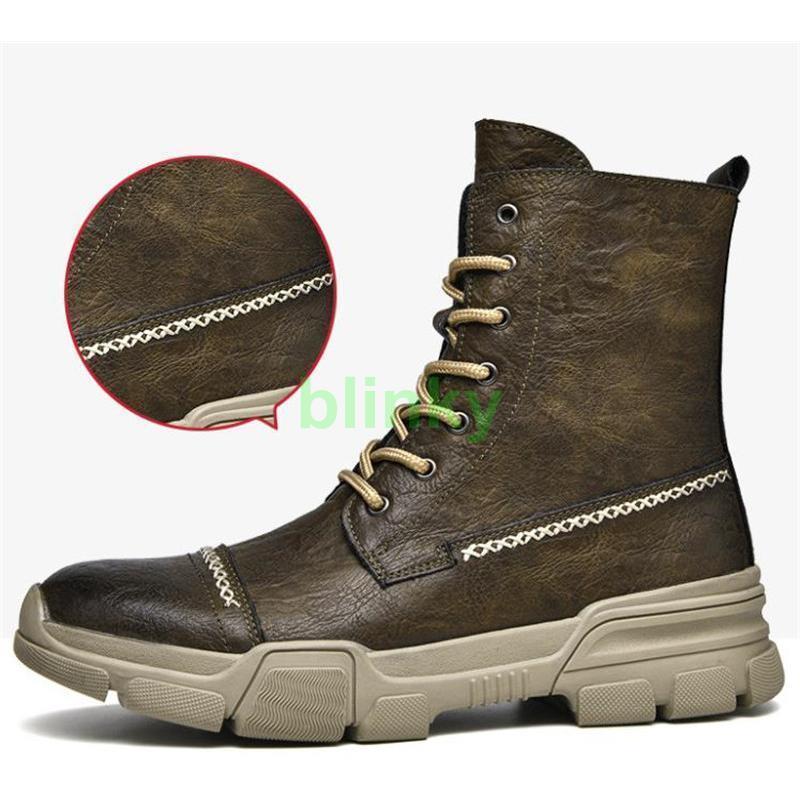 ブーツ メンズ ワークブーツ スノーブーツ ハイカット 厚底 サイド