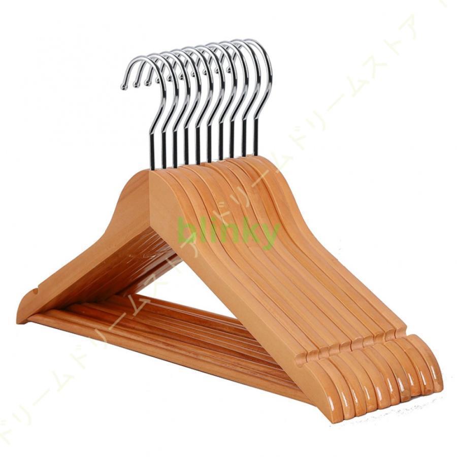 木製ハンガー 男性スーツ用 人体型 肩広い スーツ収納 皺防止 跡なし