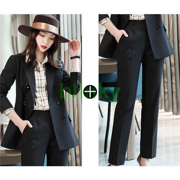 スーツ レディース 2点セット パンツスーツ ビジネススーツ リクルート セットアップ フォーマル ストレッチ オフィス 面接 OL 通勤 仕事 スーツ レディース 2点セット パンツスーツ ビジネススーツ リクルート