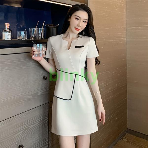 ユニフォーム エステ 制服 サロン 通勤 レディース 上品 ワンピース
