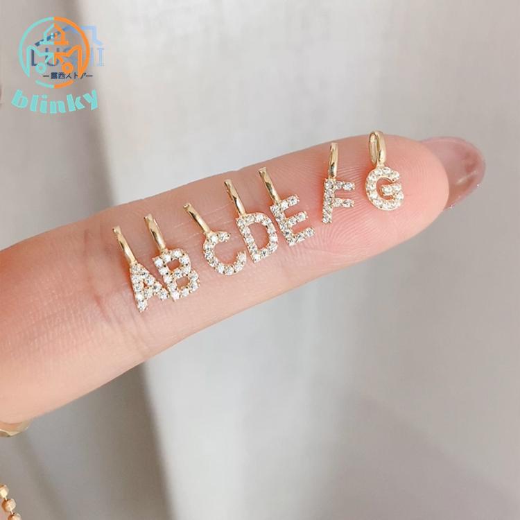 Mini型 ペンダントトップ K14 イニシャル モチーフ チャーム