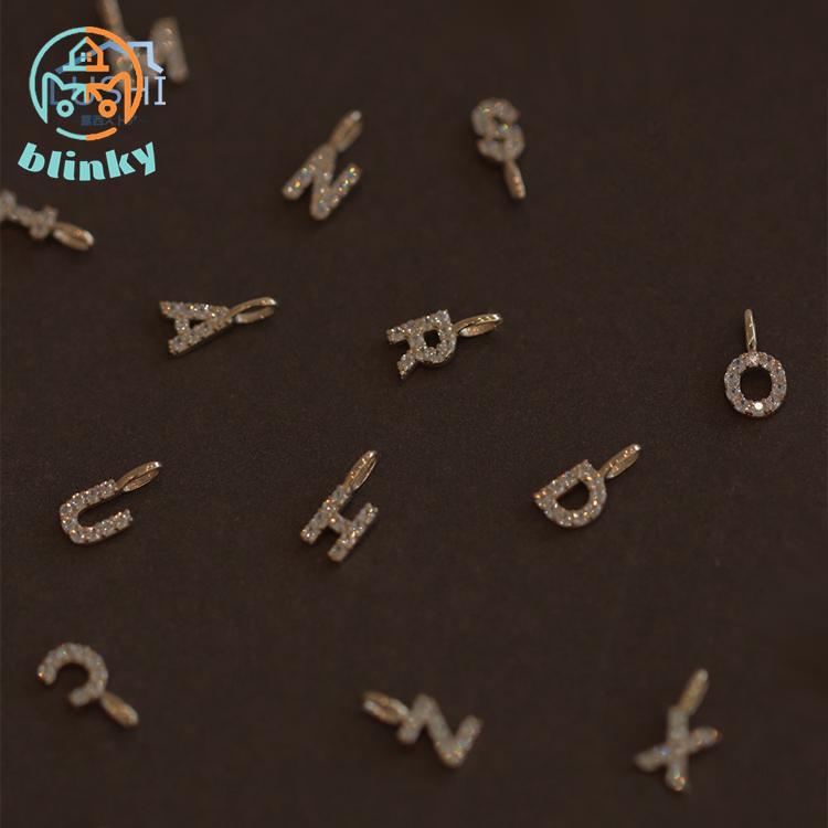 Mini型 ペンダントトップ K14 イニシャル モチーフ チャーム