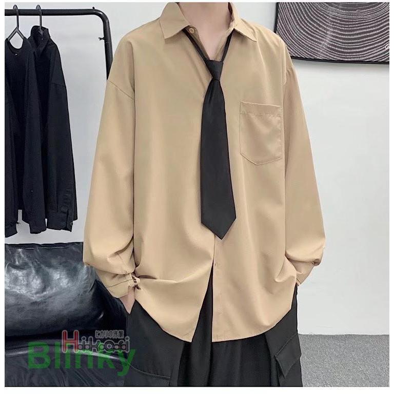 ネクタイ付き シャツ メンズ 長袖シャツ ワイシャツ 白シャツ