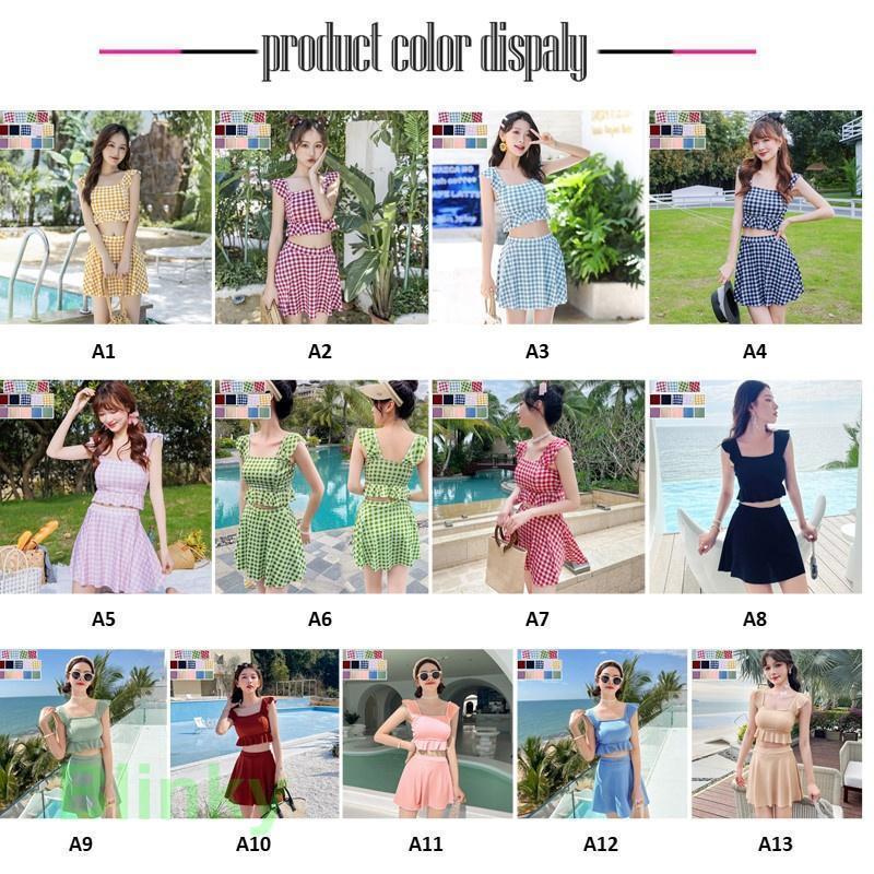 水着 レディース 体型カバー ビキニ ハイウエスト 2点セット