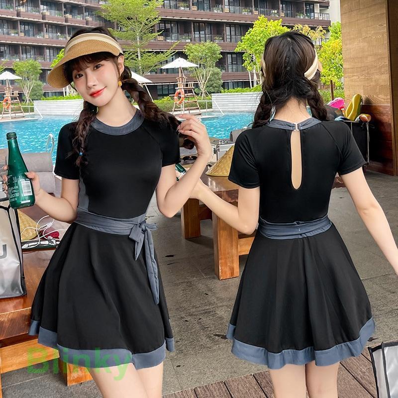 水着 レディース2点セット ビキニ UVカット体型カバー着痩せ 韓国ファッション可愛い 中学生 高校生 10代 スポーティー タンキニ ラッシュガード ワンピース | ブランド登録なし | 11