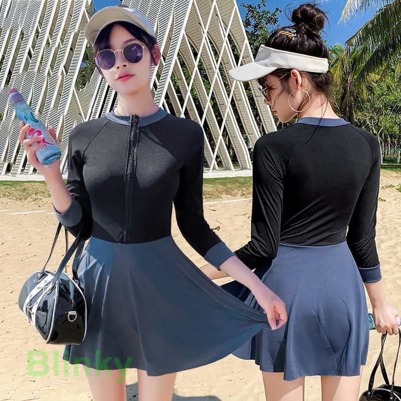 水着 レディース2点セット ビキニ UVカット体型カバー着痩せ 韓国ファッション可愛い 中学生 高校生 10代 スポーティー タンキニ ラッシュガード ワンピース | ブランド登録なし | 08