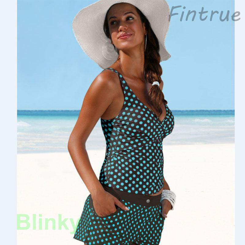 水着レディース ポルカドット タンキニ Vネック 水玉 ハイウエスト セパレート セット タンクスーツ ショートパンツ ビキニ 体型カバー 大きいサイズお洒落 | ブランド登録なし | 05