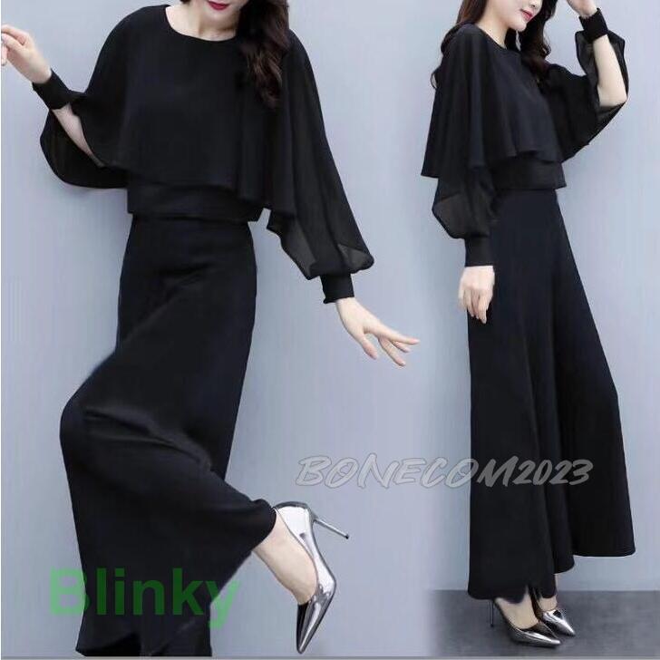 パンツドレス レディース ワイドパンツ パーティードレス シースルー