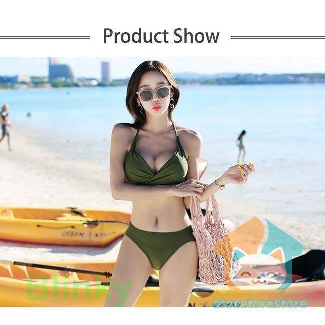 水着 レディース ビキニ ホルターネック 胸パッド ワイヤーなし