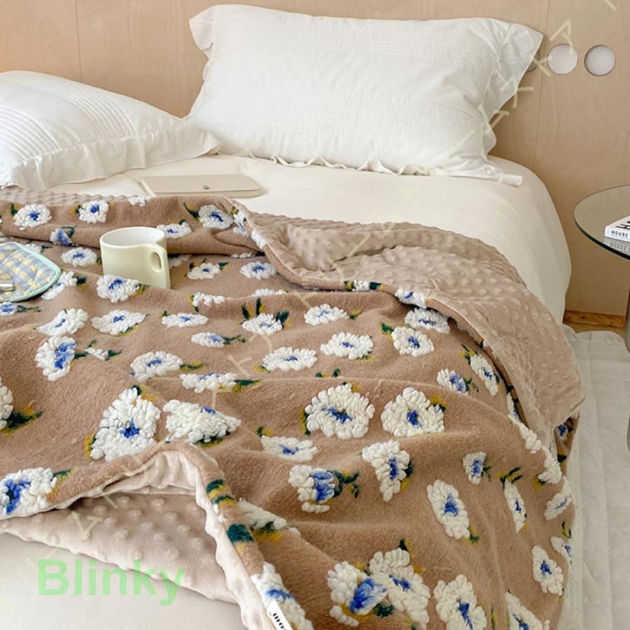 花の模様 毛布 ひざ掛け 膝掛け ひざかけ 膝かけ ブランケット