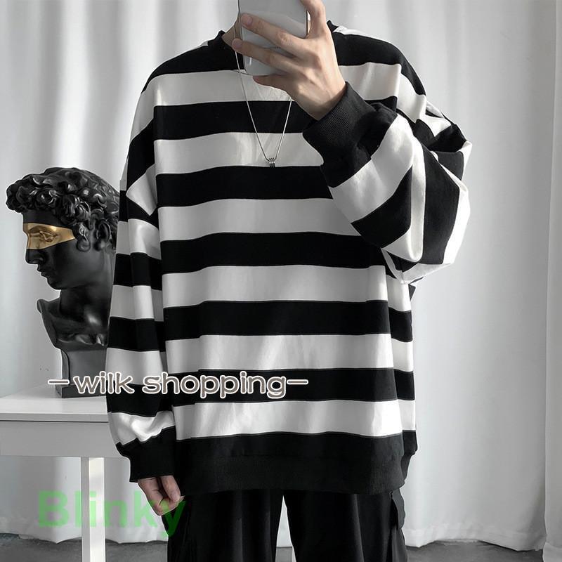 tシャツ メンズ 長袖 ロンT カットソー ストライプ Tシャツ シンプル