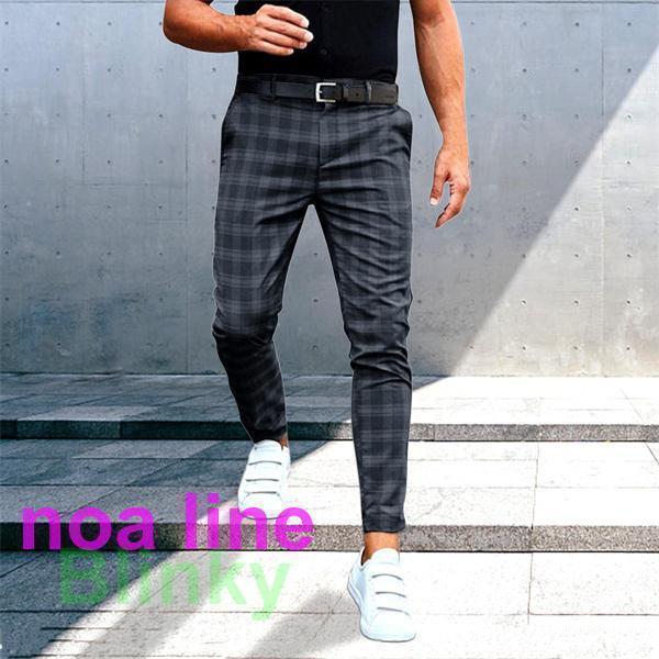 チェック柄パンツ メンズ ビジネスパンツ スラックス フォマール