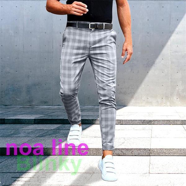 チェック柄パンツ メンズ ビジネスパンツ スラックス フォマール