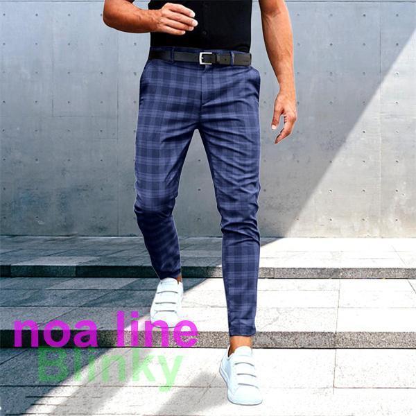 チェック柄パンツ メンズ ビジネスパンツ スラックス フォマール