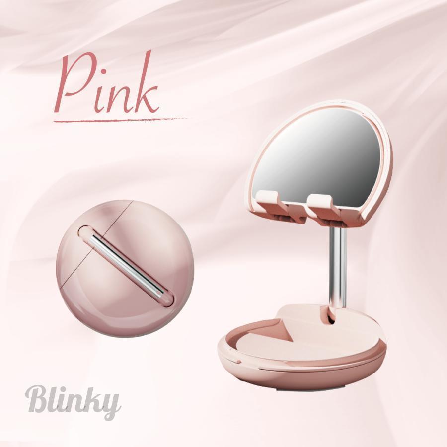 スマホスタンド 卓上 折りたたみ 鏡付き おしゃれ コンパクト