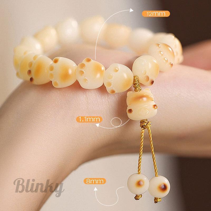 猫 ブレスレット肉球 菩提 母の日 猫の足 レディース 可愛い 猫の爪 猫