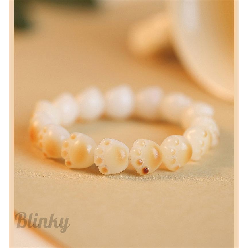 猫 ブレスレット肉球 菩提 母の日 猫の足 レディース 可愛い 猫の爪 猫