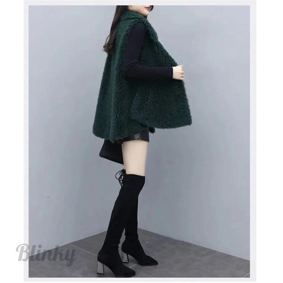 ファーベスト レディース 秋 冬 フェイクファー ロング ジレベスト