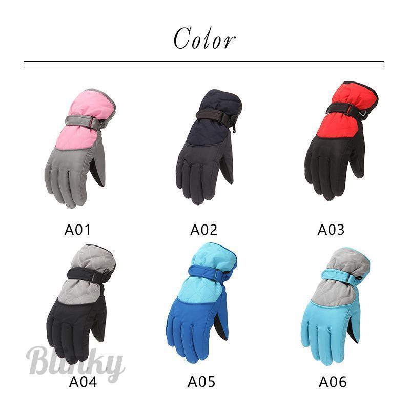 スキー グローブ 手袋 キッズ 裏起毛 厚手 防寒 防水 防風 スノー手袋