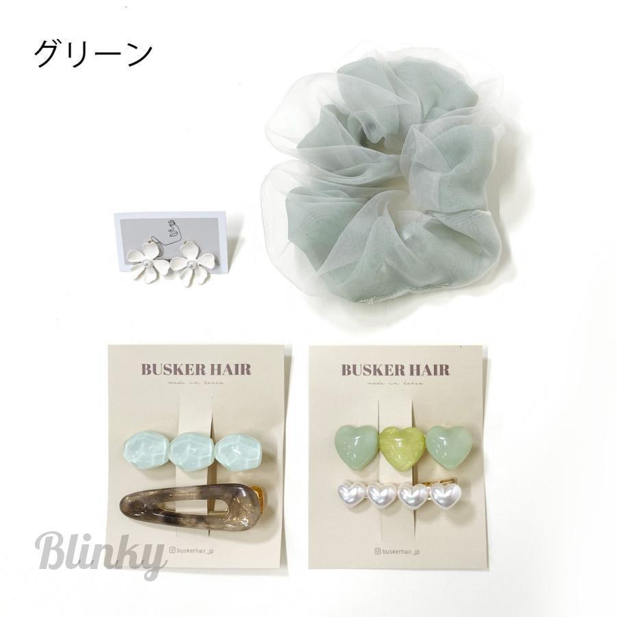 シフォンセット ヘアピン シュシュ ピアス 3点セット ヘア シフォンセット ヘアピン シュシュ ピアス 3点セット ヘア