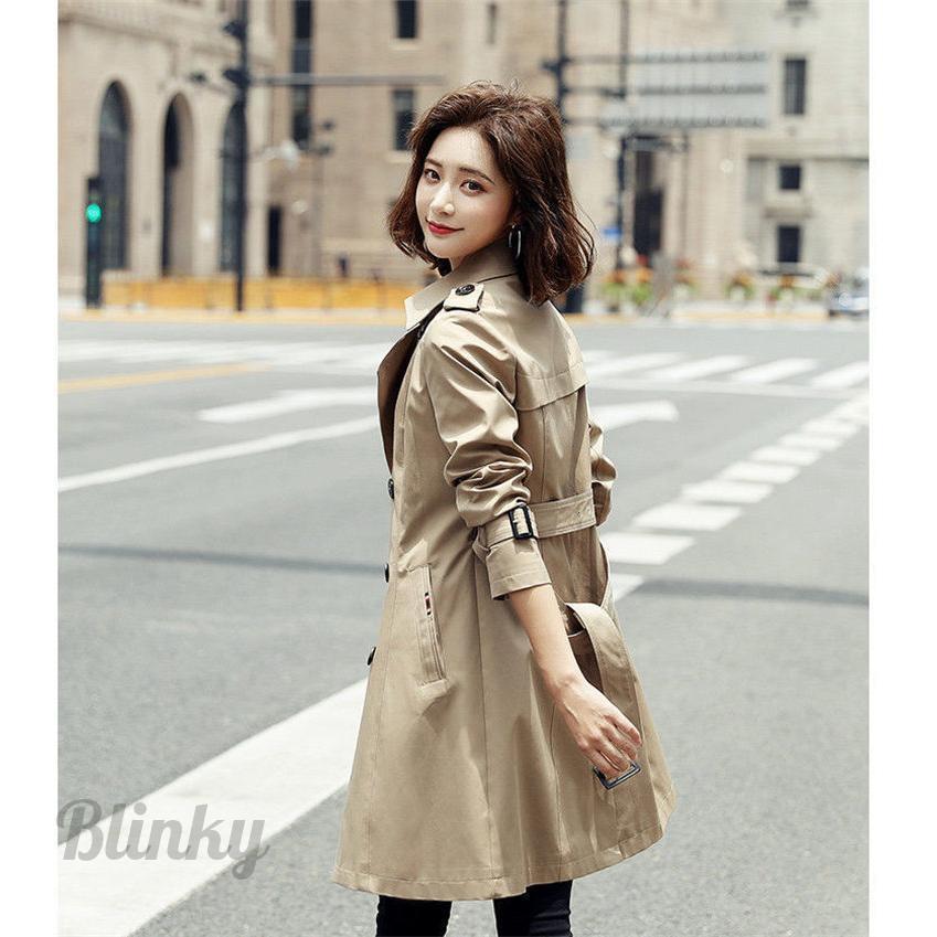 コート スプリングコート レディース トレンチコート 30代 20代 着痩せ