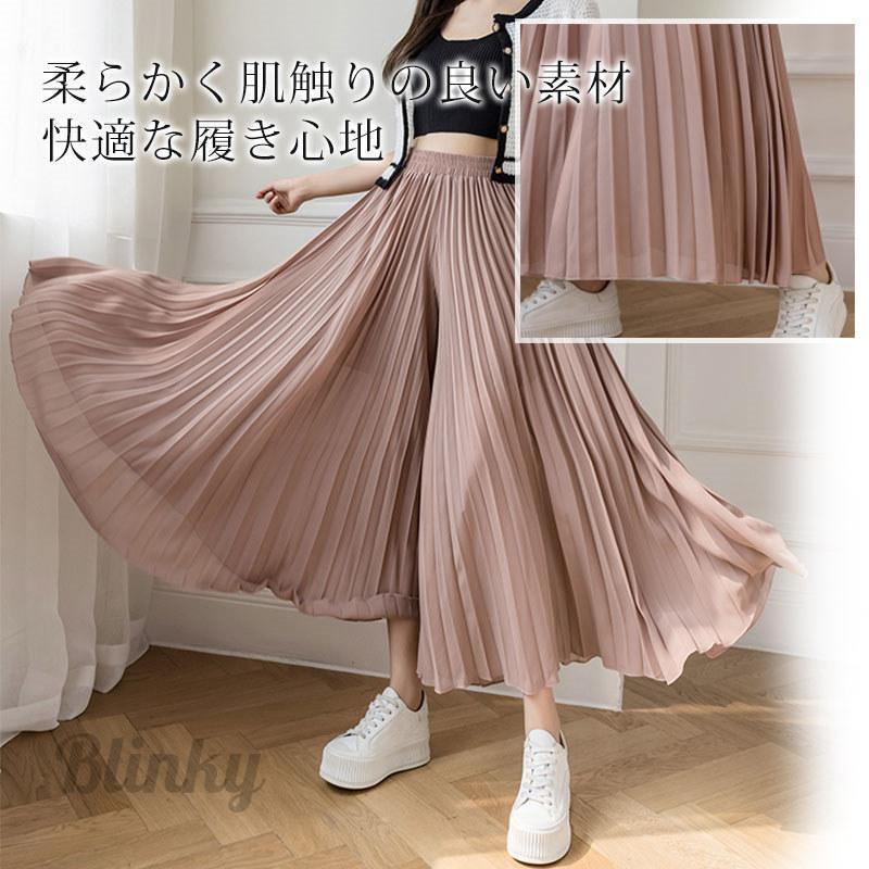 シフォンプリーツワイドパンツ ワイドパンツ レディース 春 夏 シフォンプリーツワイドパンツ ワイドパンツ レディース 春 夏