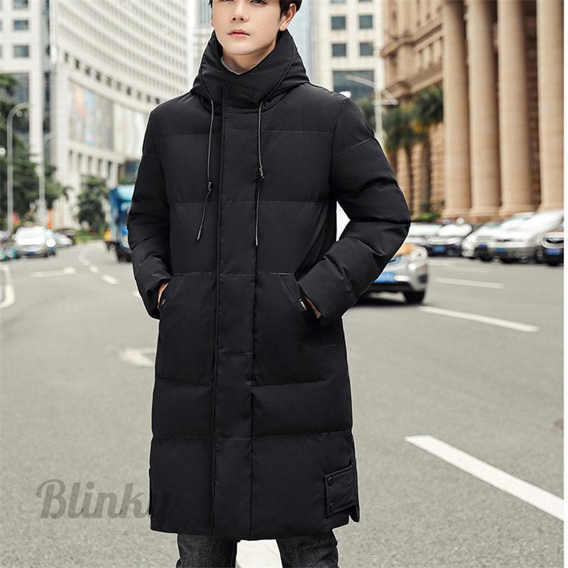 中綿コート メンズ ダウンジャケット ロング丈 キルティング フード